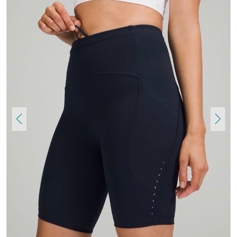Lululemon Limited Edition Swift Speed High Rise Shorts 8 inches Size 6 Navy - Picture 4 of 12
